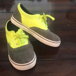 Vans Era Kids Shoes - (2 Tone) Grey/Neon Yellow